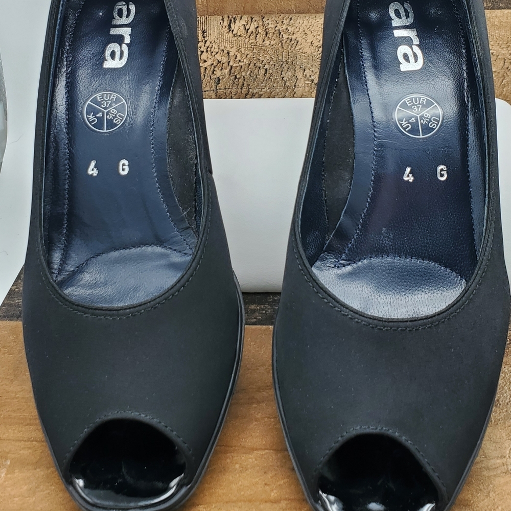 ara STEFFI black fabric heels 6.5 - Picture 2 of 5